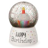 Mini Glitzerkugel Happy Birthday Torte