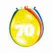 Latexballons Explosion 70. Geburtstag mehrfarbig
