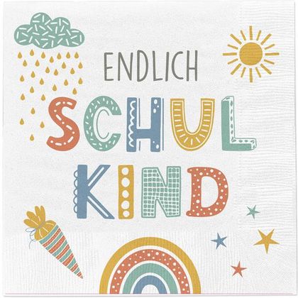 Servietten Endlich Schulkind 20 Stück